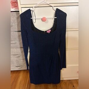 Francesca's mi ami shimmery blue dress